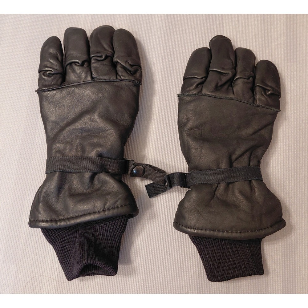 US Military Intermediate Cold Wet Weather Leather Gloves Black Size 3 M SP0100-0